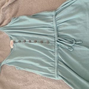 Teal romper with pockets!